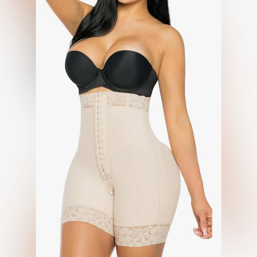 YIANNA Tummy Control Shapewear Strapless Fajas Colombianas Shorts Butt Lifter